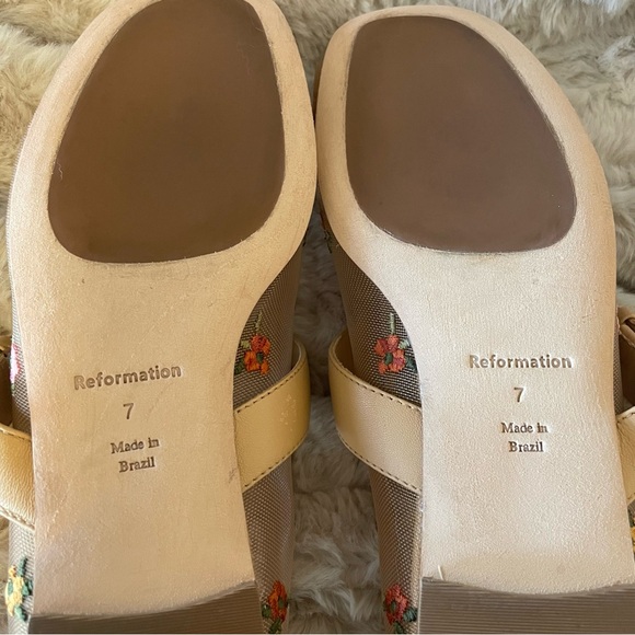 NEW Anthropologie Reformation Floral Embroidered Bethany Mesh Ballet Flats 7 US - Picture 8 of 12